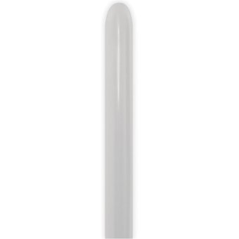 Globo Plata Satin Tubito 260 x 20 Unidades Sempertex