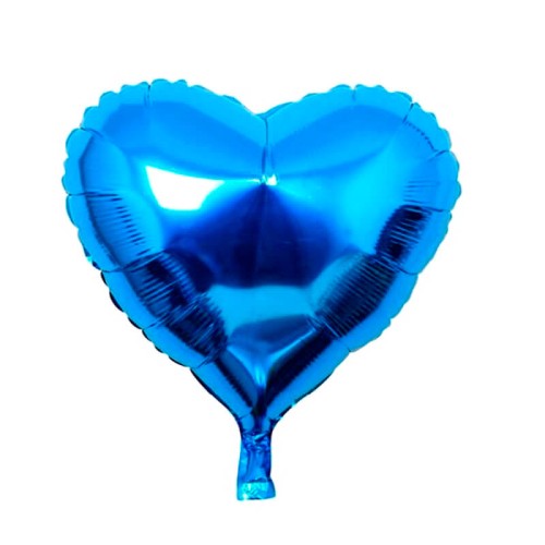 Globo Metalizado Corazón 18" Azul Festella