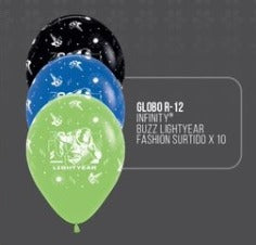 Globos Infinity De Lightyear R12 X 10 Unidades Surtidas