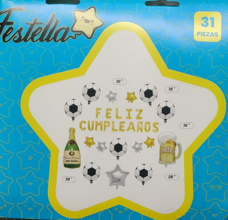 Kit para decoracion de fiesta con tematica de Futbol