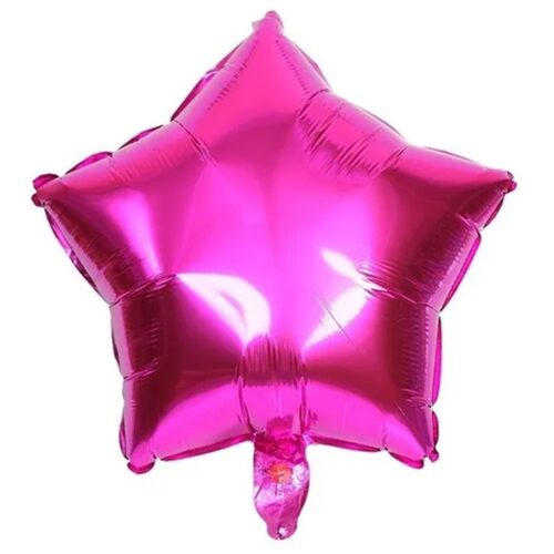 Globo Metalizado Estrella 10" Fucsia Festella