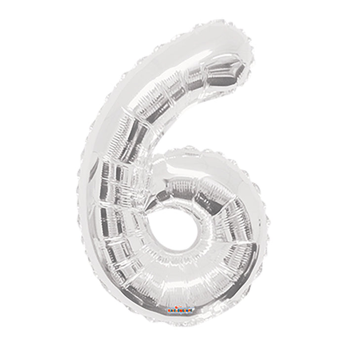 Globo Metalizado # 6 Plateado 14" Sempertex