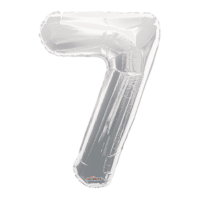 Globo Metalizado # 7 Plateado 14" Sempertex