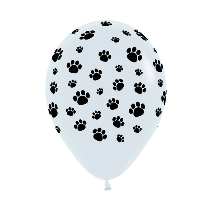 Globo Infinity Huellitas Fashion Blanco R12 x 12 Unidades Sempertex