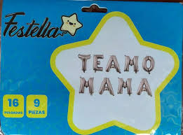Letrero TE AMO MAMA 16" Rose Gold