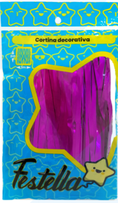 Cortina de Fiesta Lisa 2m x1m Morado Festella