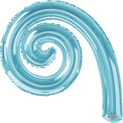 Globo Kurly Espiral Azul Claro 17" Festella