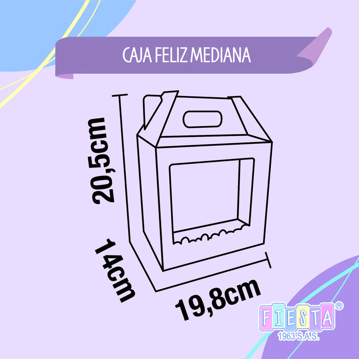 Caja Feliz Mediana Feliz Dia Amarilla x 1 unidad