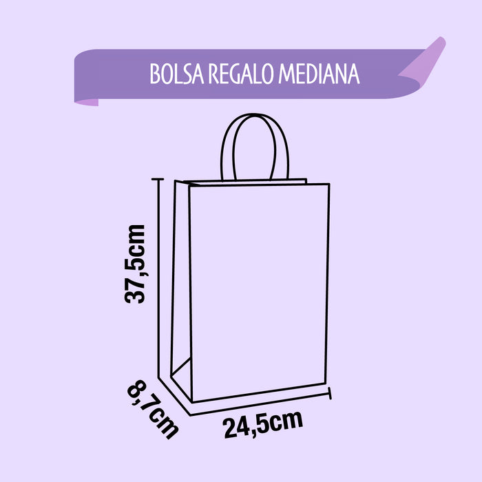 Bolsa Regalo Mediana Rosada x 1 Unidad
