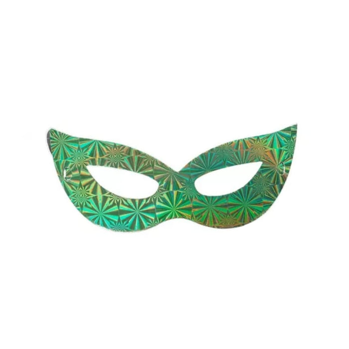 Antifaz de Carton Verde Brillante X 12 Unidades