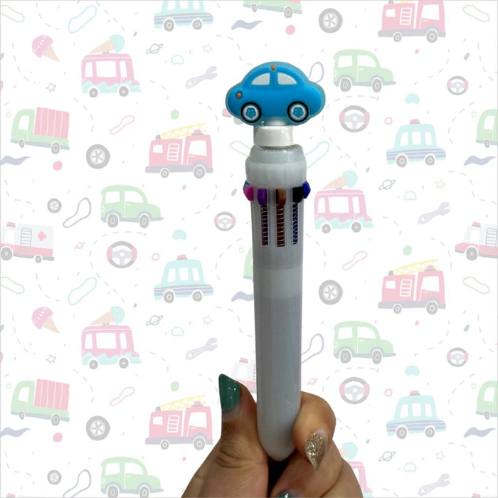 Esfero Giratorio 10 Minas Multicolor Carrito Azul X 1