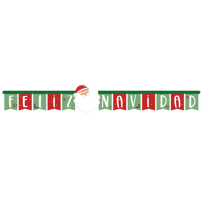 Cartel de Letras Feliz Navidad Santa X 1 Unidad Sempertex