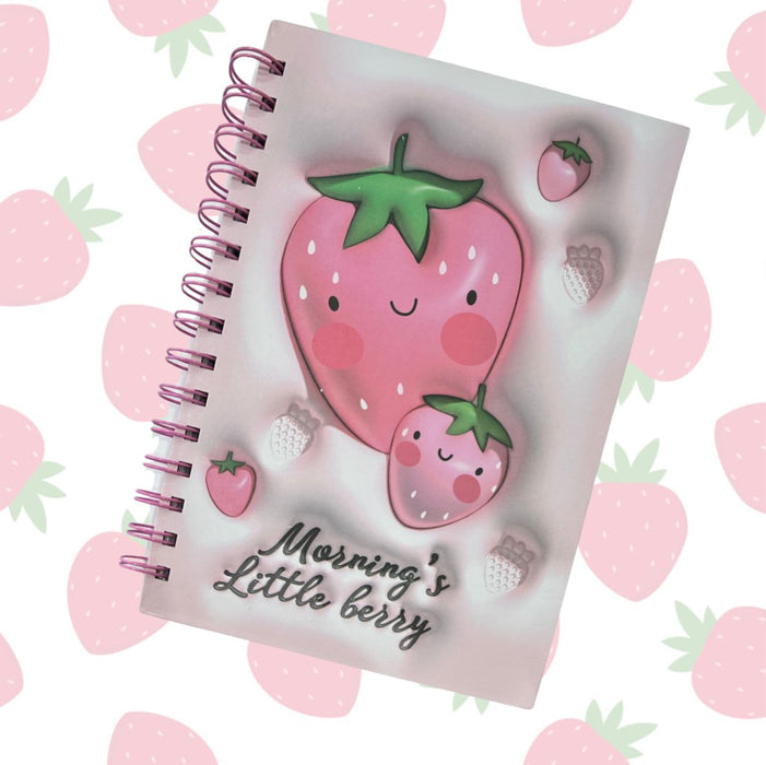 Cuaderno Argollado Fresa Kawaii X 1