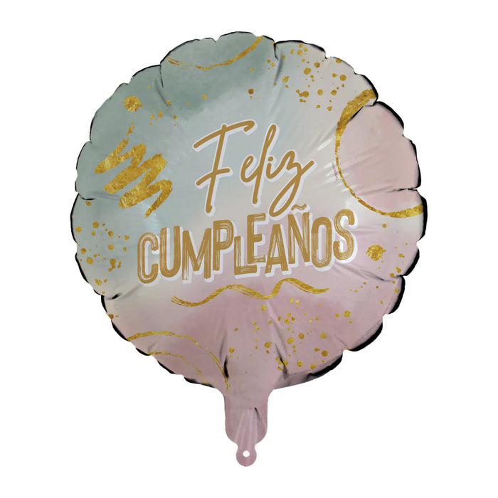Globo Foil Feliz Cumpleaños Pastel Dusk 18" x 1 Unidad Sempertex