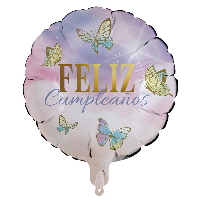 Globo Foil Feliz Cumpleaños Mariposas Encantadas 18" x 1 Unidad Sempertex