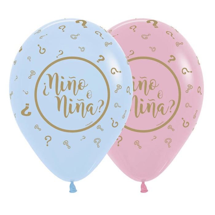 Globo impreso NIÑO o NIÑA Fashion Y pastel Mate Surtido R12 x 50