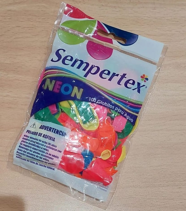 Globos para Agua Neon 100 Unidades Sempertex