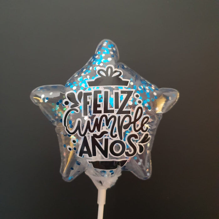 Globo Burbuja Estrella Mensaje 6" X Unidad Ref. 2