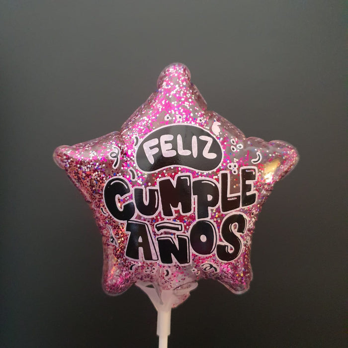 Globo Burbuja Estrella Mensaje 6" X Unidad Ref. 3