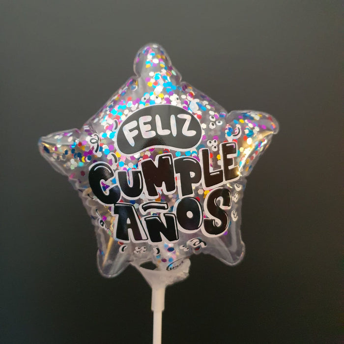 Globo Burbuja Estrella Mensaje 6" X Unidad Ref. 3