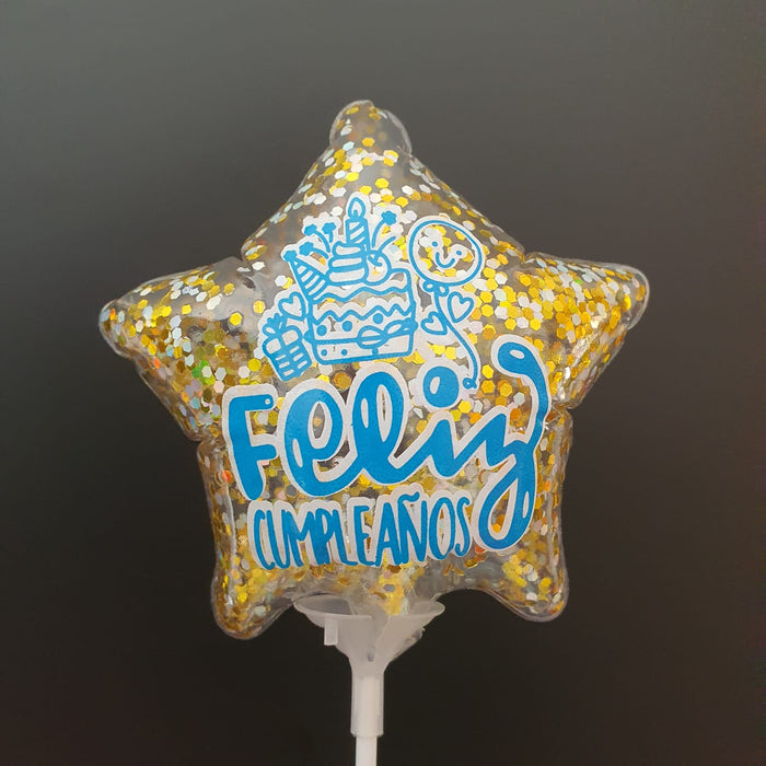 Globo Burbuja Estrella Mensaje 10" X Unidad Ref. 5