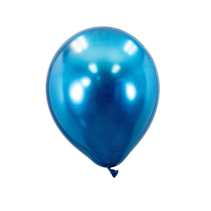 Globo Cromado Linea Economica R12 Azul X 20 Unidades
