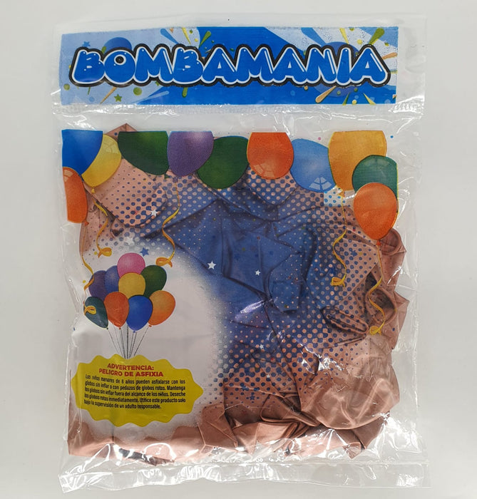 Globo Cromado Linea Economica R12 Dorado Rosa X 12 Unidades