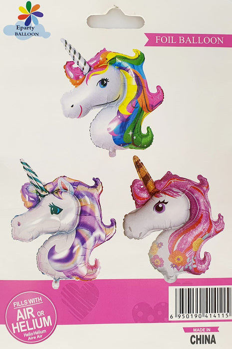 Globo Metalizado Cabeza de Unicornio Rosado 36"