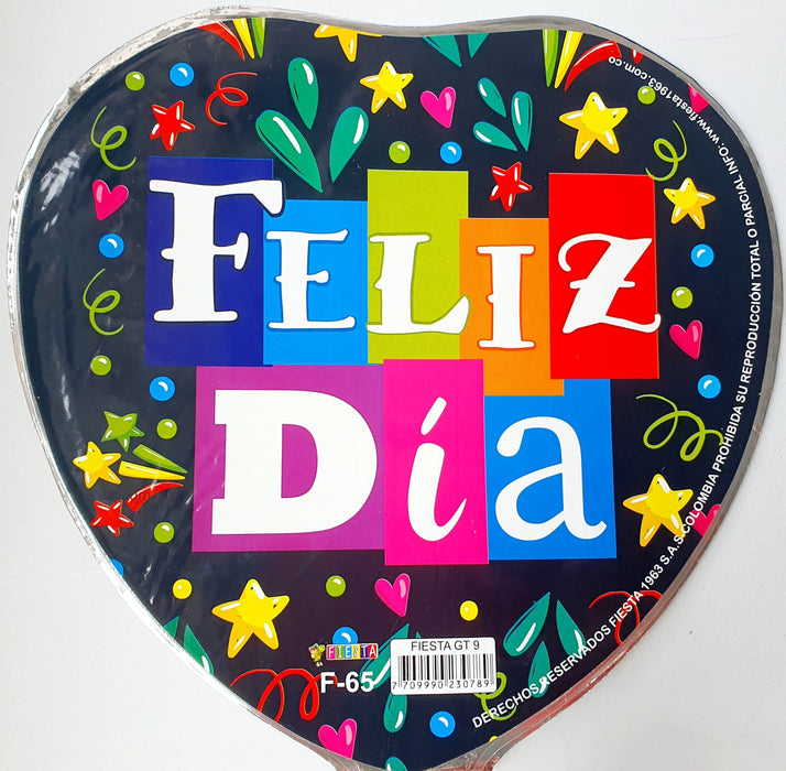 Globo Metalizado Corazon Mensaje  10" X Unidad Ref. 2