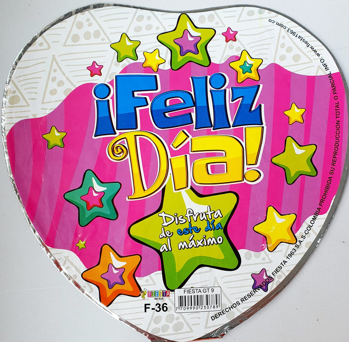 Globo Metalizado Corazon Mensaje  10" X Unidad Ref. 3