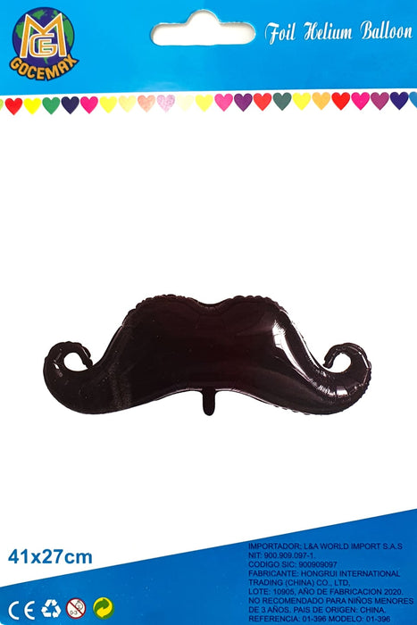 Globo Metalizado Mostacho 41 x 27 cm