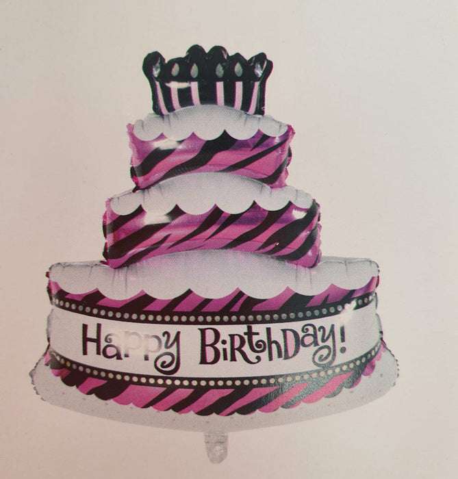 Globo Metalizado Pastel Happy Birthday Fucsia 14" Festella