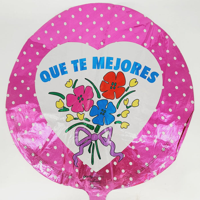 Globo Metalizado Redondo Que Te Mejores 18"