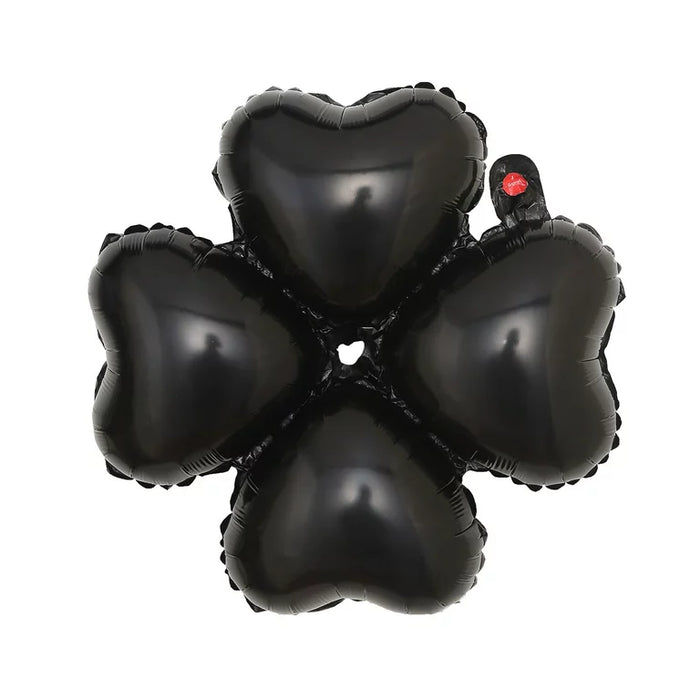 Globo Metalizado Trebol Negro 18" X Unidad