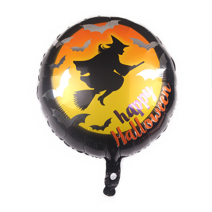 Globo Metalizado Happy Halloween Brujita Voladora 18" x 1 Unidad