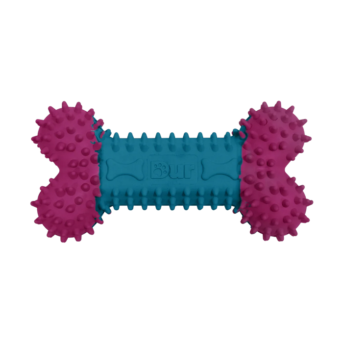 Juguete Hueso Pequeño Azul Caribe/Fucsia Para Macotas x 1 Unidad