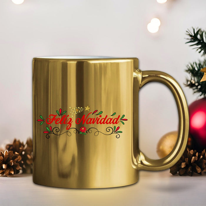 Mug Dorado Navidad 11 Oz Surtidos Caja  x 36 Unidades