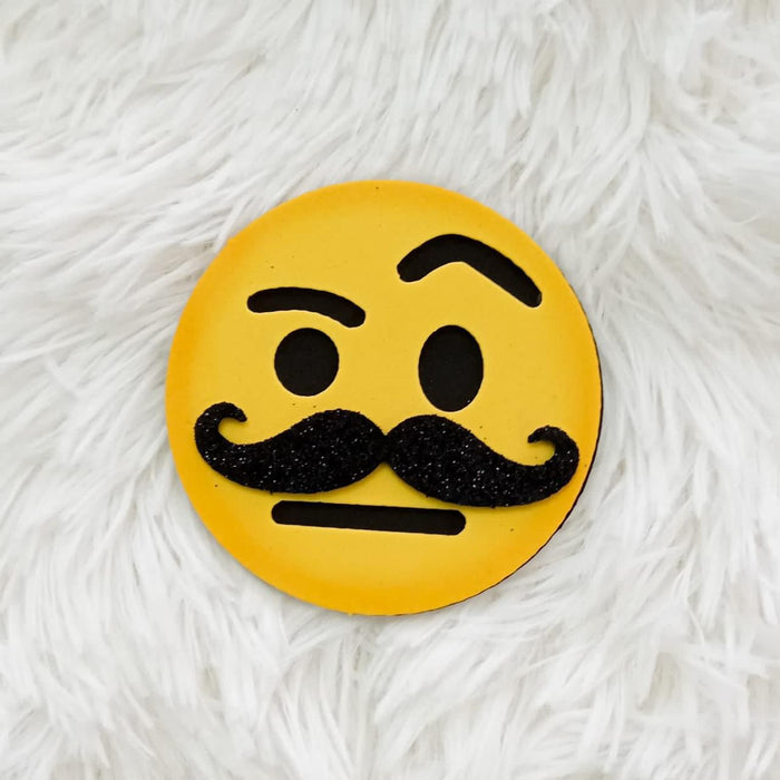 Pin Emoticon Mostacho x 1