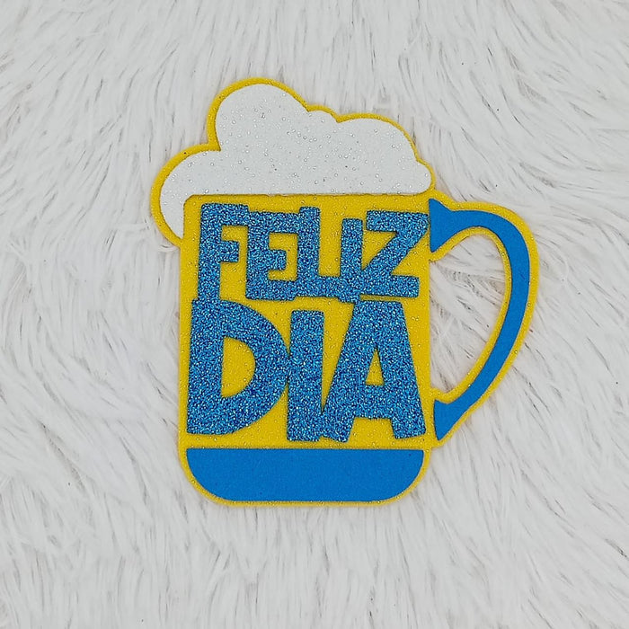 Pin Feliz Dia Vaso de cerveza x 1 Unidad