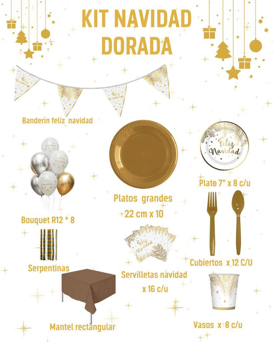 Kit Navidad Dorada