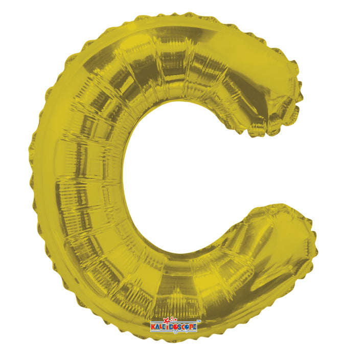 Globo Letra C Dorada 14" Conver Kaleidoscope