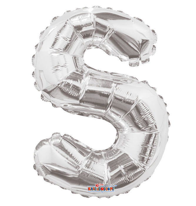 Globo Letra S Plateado 14" Conver Kaleidoscope