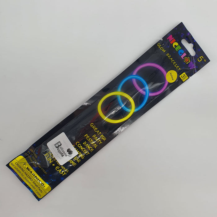 Manilla de Fiesta Fluorescente Amarilla X 3 Unidades