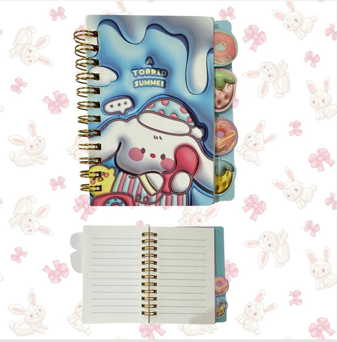 Mini Libreta Conejo Pijama Azul X 1
