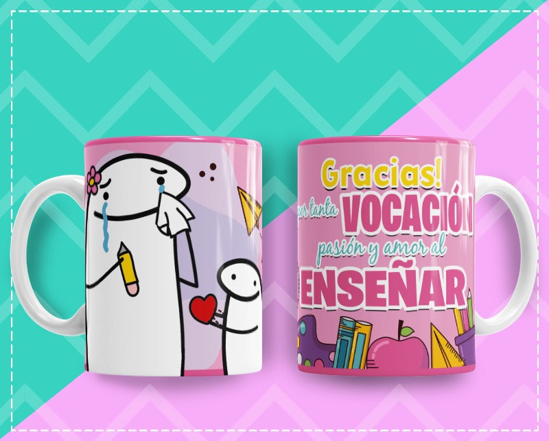Mug Feliz Dia del Maestro 11 Oz Surtidos Caja x 36 Unidades