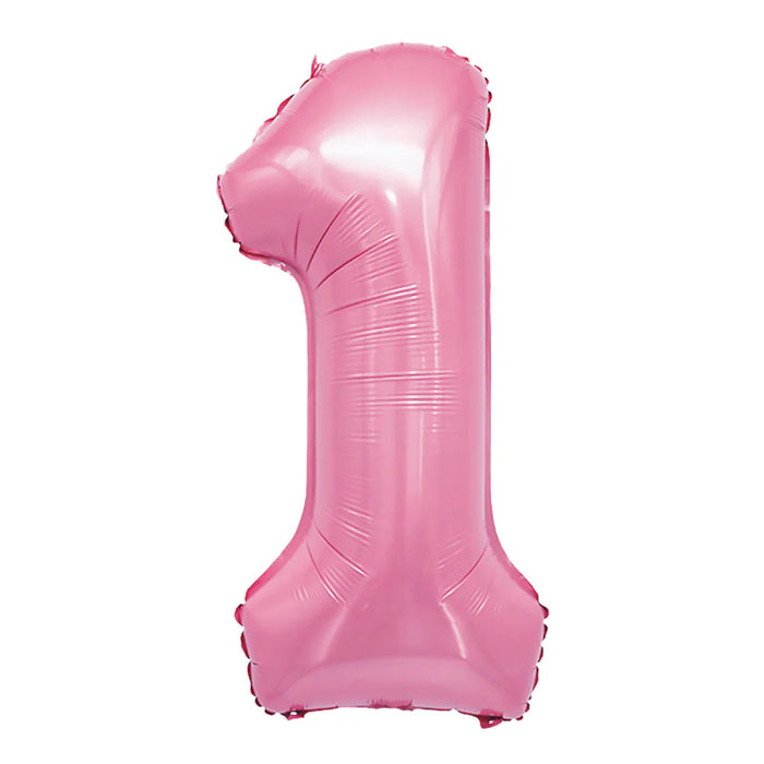Globo Metalizado # 1 Rosado 16" Sempertex