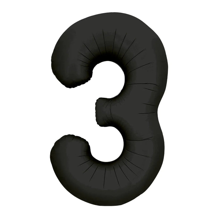 Globo Metalizado # 3 Negro 16" Sempertex