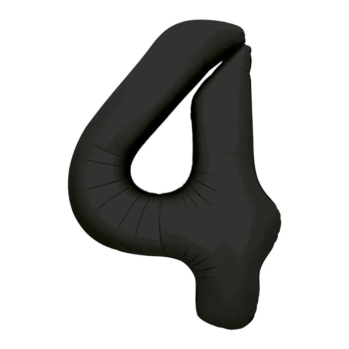 Globo Metalizado # 4 Negro 16" Sempertex