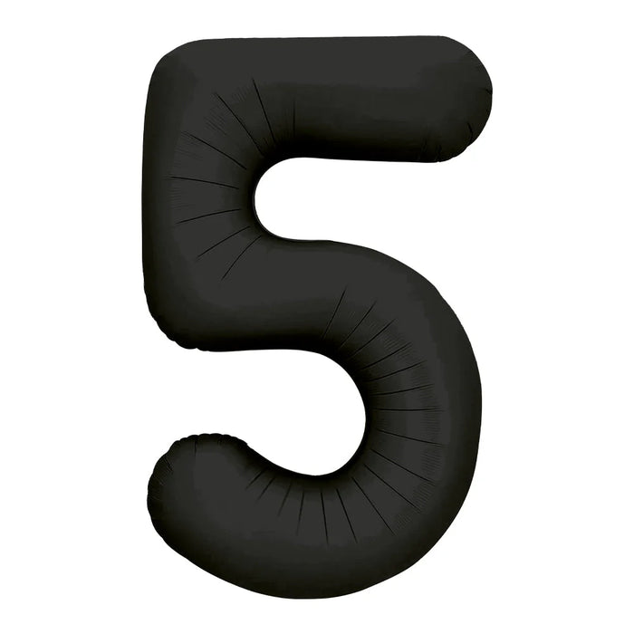 Globo Metalizado # 5 Negro 16" Sempertex