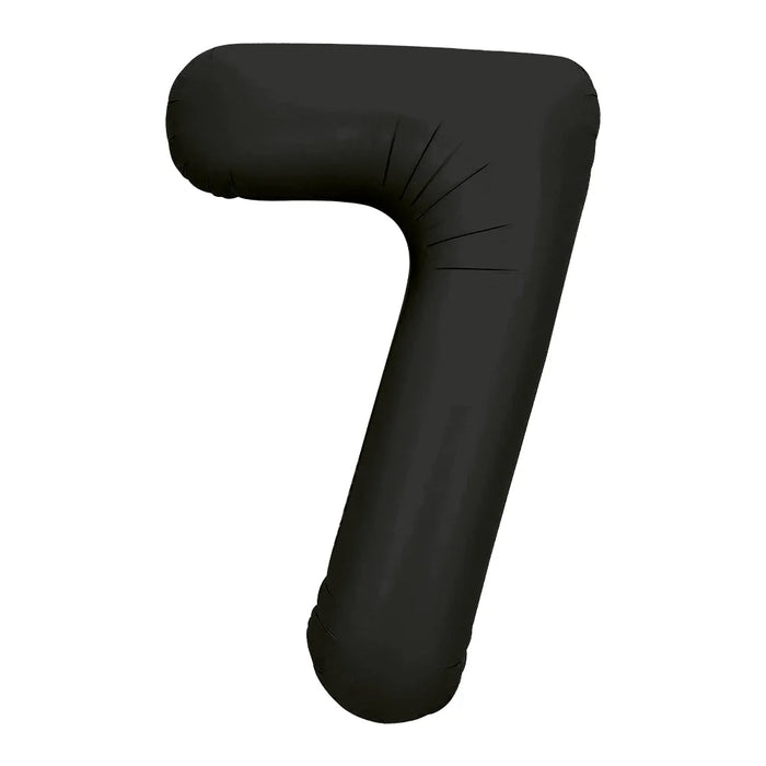 Globo Metalizado # 7 Negro 16" Sempertex